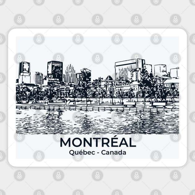 Montréal - Québec Magnet by Lakeric